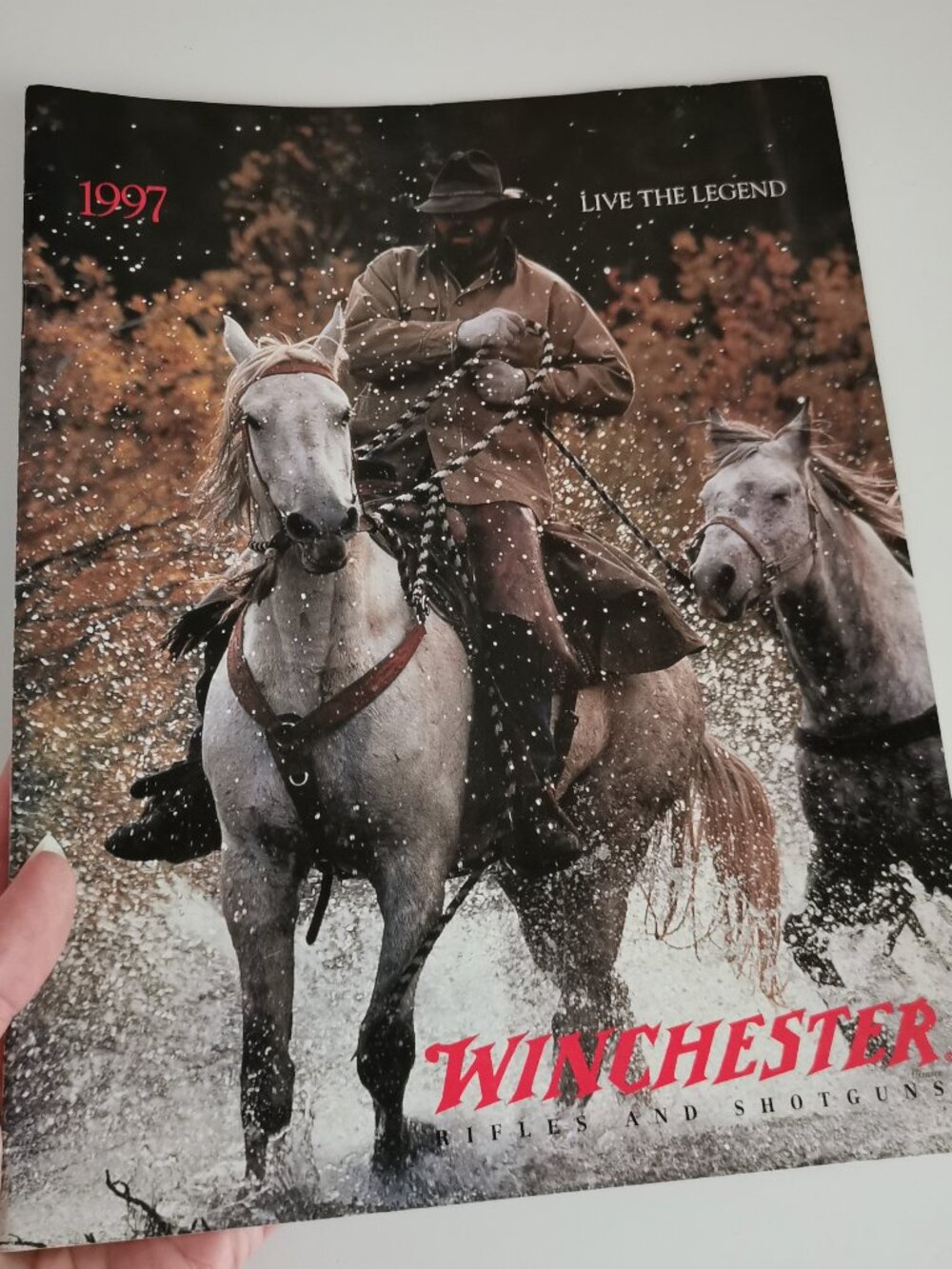 1997 Winchester Rifles and Shotguns Catalogue Cowboy Horses Firearms US Company
